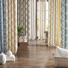 Fretwork Print Grommet Top Window Curtain Panel(Only 1 Pc Panel)