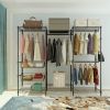 Closet System Organizer White With Sliding Baskets-Black