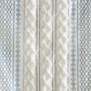 Cotton Printed Curtain Panel with Chenille Stripe and Lining(Only 1 Pc Panel)