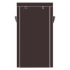 10 Tiers Shoe Rack with Dustproof Cover Closet Shoe Storage Cabinet Organizer Dark Brown RT