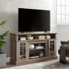 Classic TV Media Stand Modern Entertainment Console for TV Up to 65" with Open and Closed Storage Space, Gray Wash, 58.25"W*15.75"D*32"H