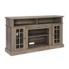 Classic TV Media Stand Modern Entertainment Console for TV Up to 65" with Open and Closed Storage Space, Gray Wash, 58.25"W*15.75"D*32"H