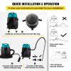 VEVOR Pond Vacuum Cleaner, 1400W Motor in Single Chamber Suction System, 120V Motor w/15 ft Electric Wire, 4 Brush Heads, 4 Extended Tubes