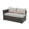 Patio Furniture, Outdoor Furniture, Seasonal PE Wicker Furniture, 4 Set Wicker Furniture With Tempered Glass Coffee Table