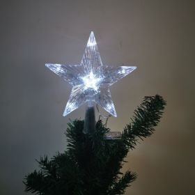 Christmas Tree Overhead Light Led Light Star Light Pentacle Star Light Battery Box Room Decoration (Style: 10-s, Color: normal white)