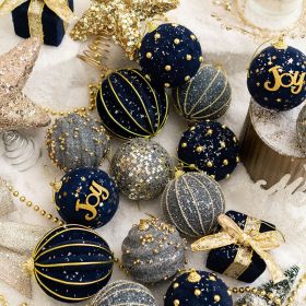 Christmas Painted Balls Christmas Tree Decoration Ornaments Window Decoration Decoration Ornaments (select: blue)