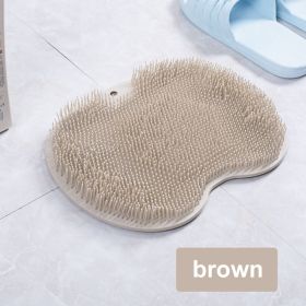 1pc Massage Pad Shower Foot Massage Mat TPR Bath Foot Massage Pads Mat Scrub Washing Back Bathroom Anti-Slip Pad Clean Dead Skin (Ships From: China, Color: Brown)