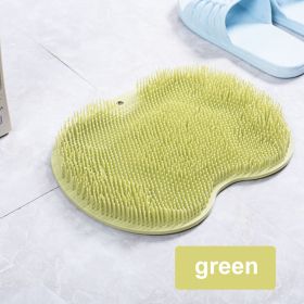 1pc Massage Pad Shower Foot Massage Mat TPR Bath Foot Massage Pads Mat Scrub Washing Back Bathroom Anti-Slip Pad Clean Dead Skin (Ships From: China, Color: Green)