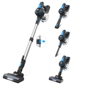 INSE N5T Cordless Vacuum Cleaner 6-in-1 20Kpa Rechargeable Lightweight Stick Vacuum with 2200mAh Battery, for Household Cleaning (Color: Blue, Plug Type: us)