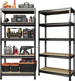 PrimeZone 32"W x 16"D x 63" H Storage Shelves - 2 Pack 5 Tier Adjustable Garage Storage Shelving, Heavy Duty Metal Storage (Color: 2)