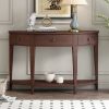 U-Style Modern Curved Console Table Sofa Table with 3 drawers and 1 Shelf for Hallway, Entryway, Living Room