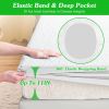 King Size Waterproof Mattress Protector Breathable Soft Cotton Mattress Pad Cover With Elastic Deep Pocket Up To 11in Noiseless Machine Washable Beddi