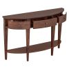 U-Style Modern Curved Console Table Sofa Table with 3 drawers and 1 Shelf for Hallway, Entryway, Living Room