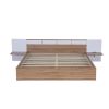 Queen Size Platform Bed with Headboard, Drawers, Shelves, USB Ports and Sockets