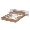 Queen Size Platform Bed with Headboard, Drawers, Shelves, USB Ports and Sockets