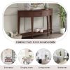 U-Style Modern Curved Console Table Sofa Table with 3 drawers and 1 Shelf for Hallway, Entryway, Living Room