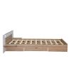 Queen Size Platform Bed with Headboard, Drawers, Shelves, USB Ports and Sockets