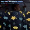 Glow in the Dark Throw Blanket Unicorn - Luminous Kids Blanket (50" x 60")