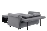 Artemax 55'' Modern Shiny Velvet Convertible Loveseat Sleeper Sofa Couch w/ 2 Lumbar Pillows