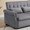 Artemax 55'' Modern Shiny Velvet Convertible Loveseat Sleeper Sofa Couch w/ 2 Lumbar Pillows