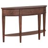 U-Style Modern Curved Console Table Sofa Table with 3 drawers and 1 Shelf for Hallway, Entryway, Living Room