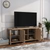 WESOME 68" TV Stand Wood Metal TV Console Industrial Entertainment Center Farmhouse With Storage Cabinets and Shelves, Multiple Color Options