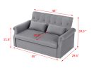 Artemax 55'' Modern Shiny Velvet Convertible Loveseat Sleeper Sofa Couch w/ 2 Lumbar Pillows